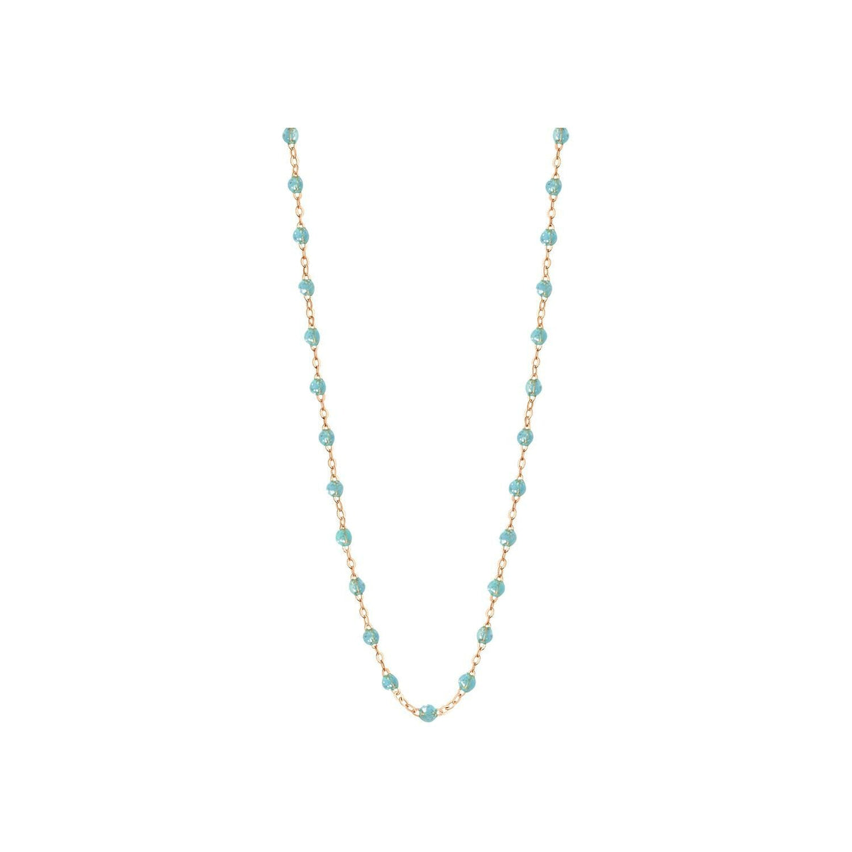 Collier Gigi Clozeau Classique en or rose et résine aqua, 42cm