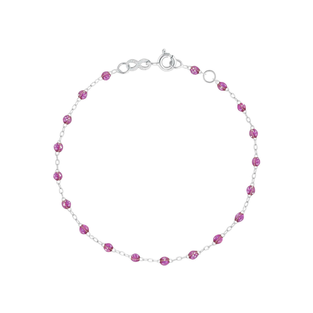 Bracelet Gigi Clozeau Classique en or blanc et résine galaxy, 17cm