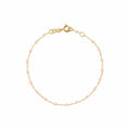 Bracelet Gigi Clozeau Classique en or jaune et résine rose bébé, 17cm