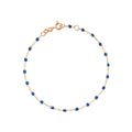Bracelet Gigi Clozeau Classique en or rose et résine bleu saphir, 17cm