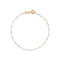 Bracelet Gigi Clozeau Classique en or rose et résine bleu layette, 17cm