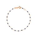Bracelet Gigi Clozeau Classique en or rose et résine bleu nuit, 17cm