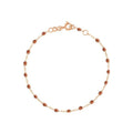 Bracelet Gigi Clozeau Classique en or rose et résine fauve, 17cm