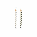 Boucles d'oreilles Gigi Clozeau en or rose et résine noire