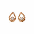 Boucles d'oreilles Gigi Clozeau Lucky Lotus en or rose et diamants