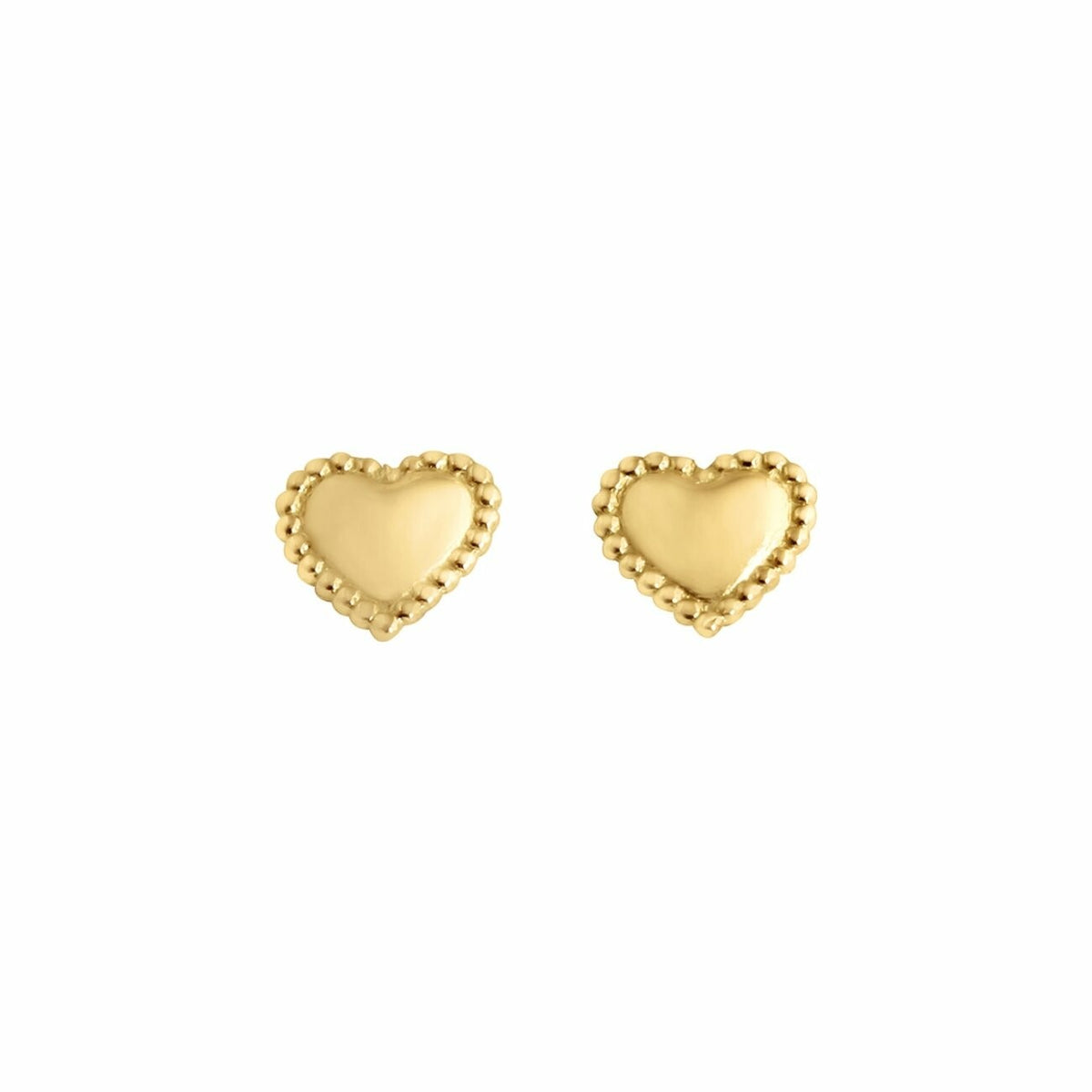 Boucles d'oreilles Gigi Clozeau Lucky coeur en or jaune