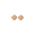 Boucles d'oreilles Gigi Clozeau Trèfle Lumière en or rose et diamants