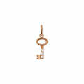 Pendentif Gigi Clozeau Clé en or rose et diamants