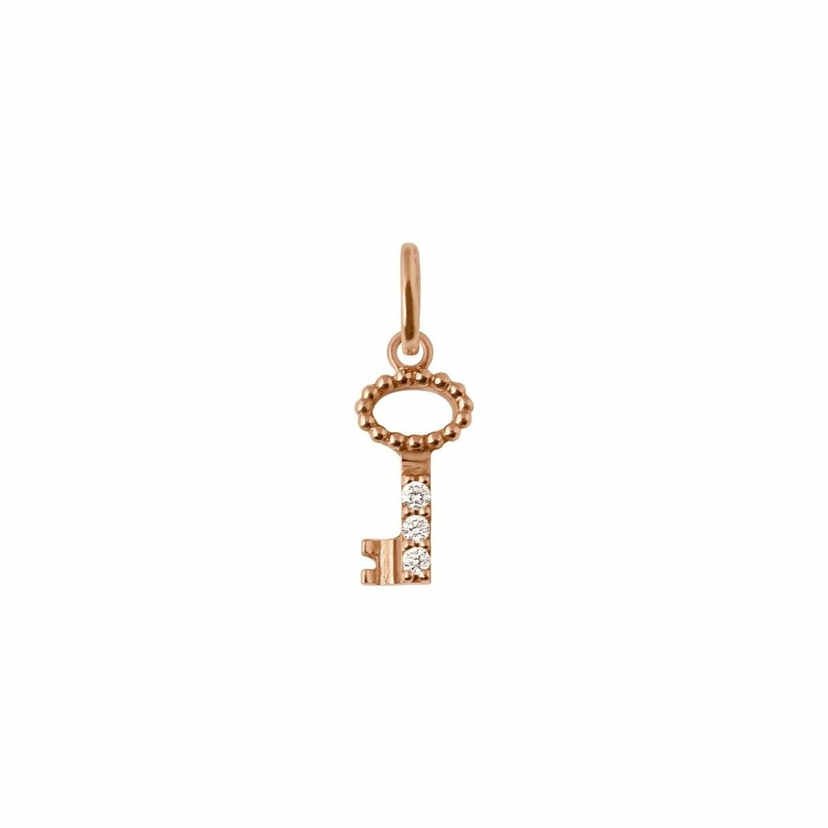Pendentif Gigi Clozeau Clé en or rose et diamants