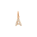 Pendentif Gigi Clozeau Lucky Letter A en or rose et diamants