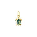 Pendentif Gigi Clozeau Tortue en or jaune et résine jungle