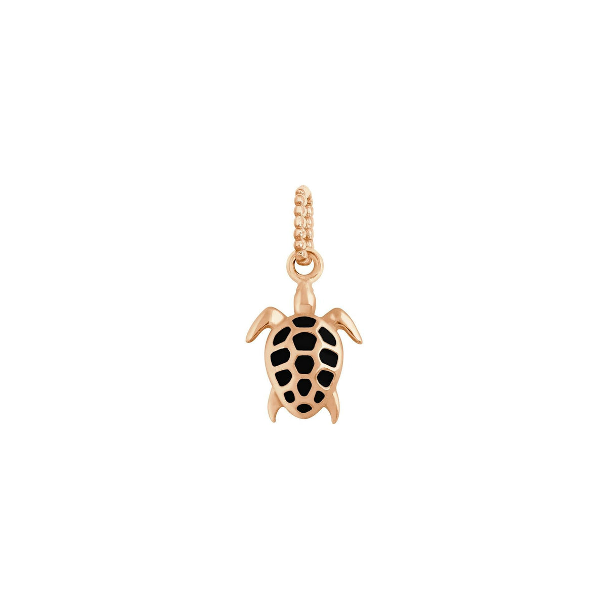 Pendentif Gigi Clozeau Tortue en or rose et résine noire