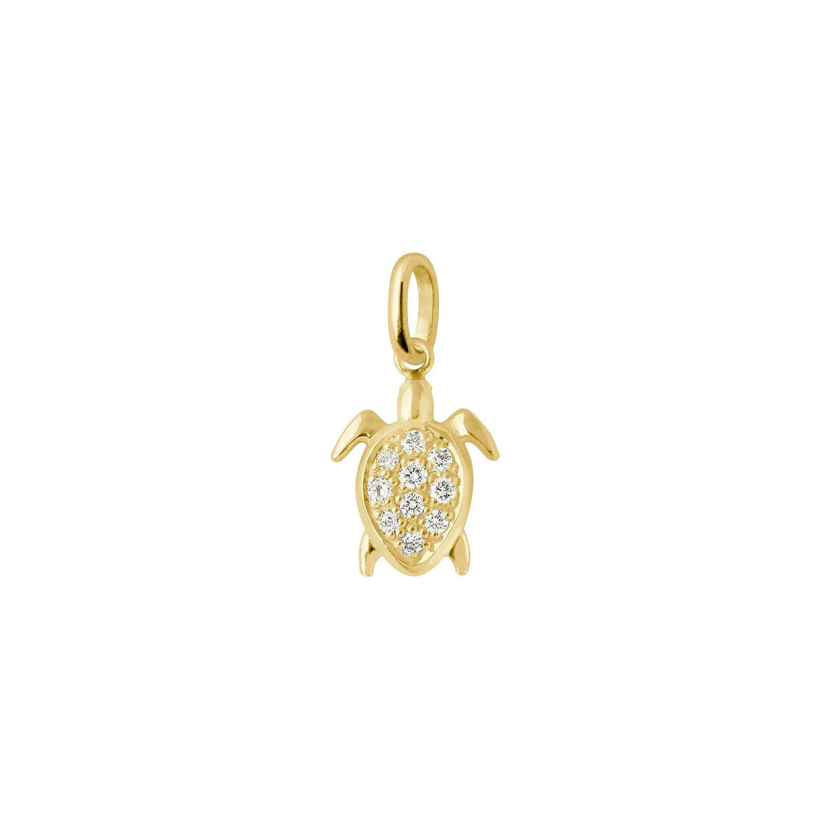 Pendentif Gigi Clozeau Tortue en or jaune et diamants
