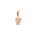 Pendentif Gigi Clozeau Tortue en or rose et diamants