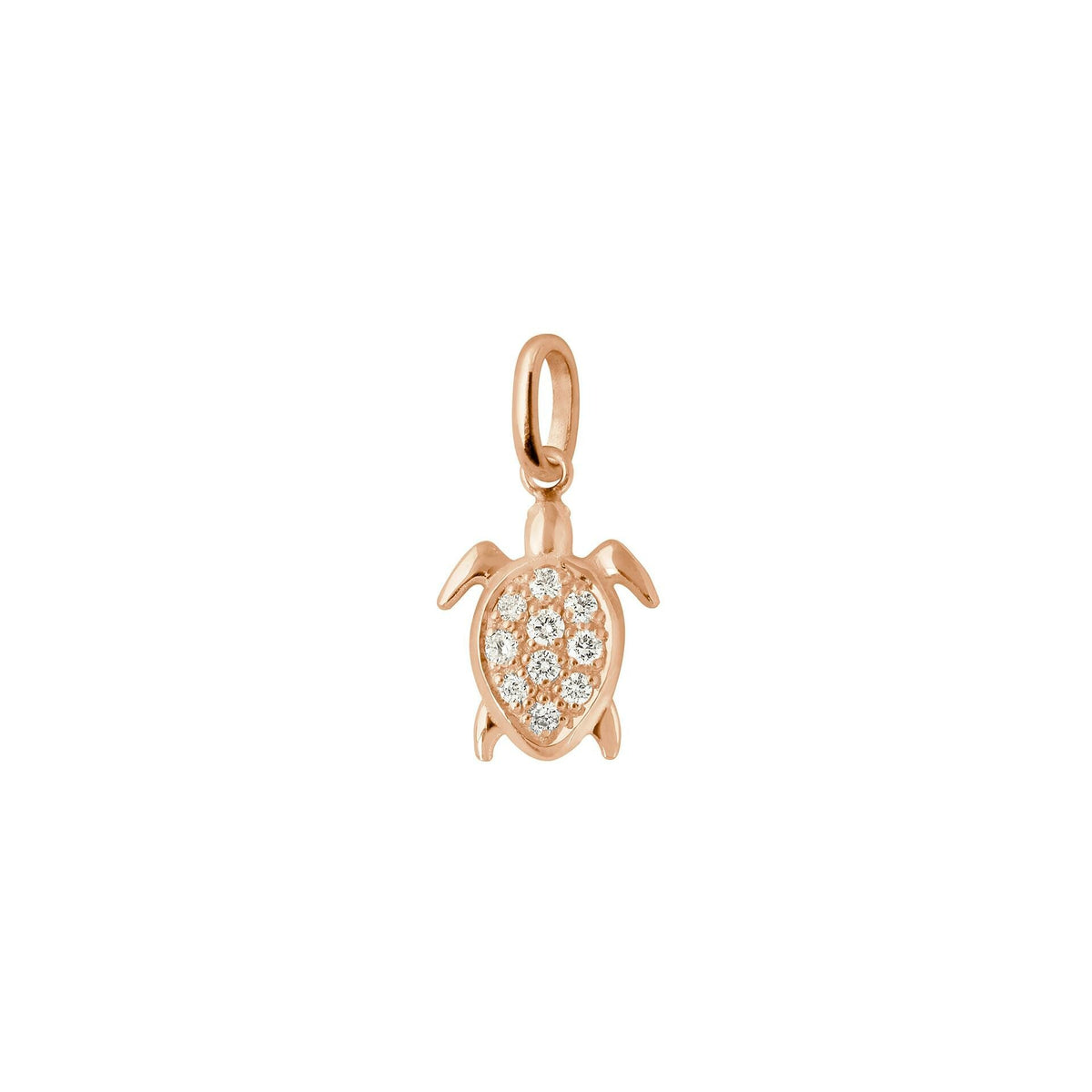 Pendentif Gigi Clozeau Tortue en or rose et diamants