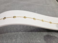 Bracelet en or jaune 9ct et 7 ronds froissés 440-61