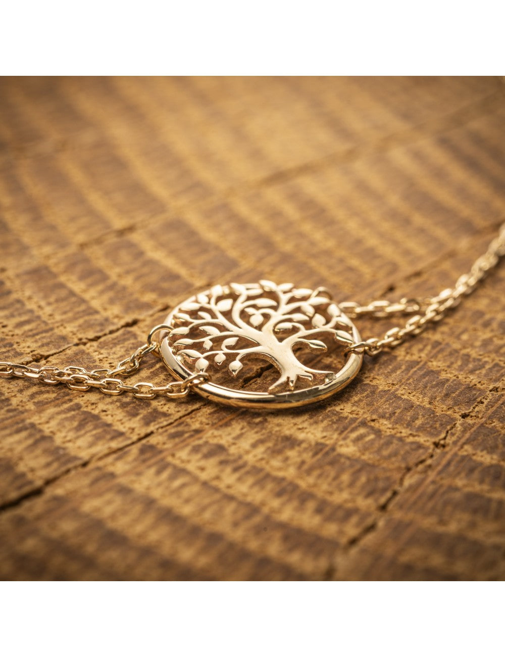 Bracelet en or 9ct arbre de vie 440-55