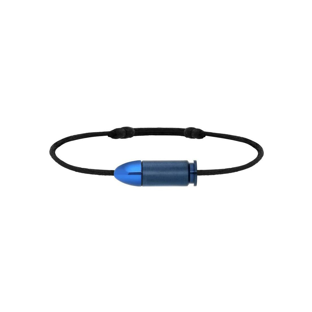 Bracelet Akillis cordon Bang Bang en titane bleu