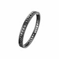 Bracelet Akillis bangle Capture Me en titane dlc noir semi pavé de diamants noirs