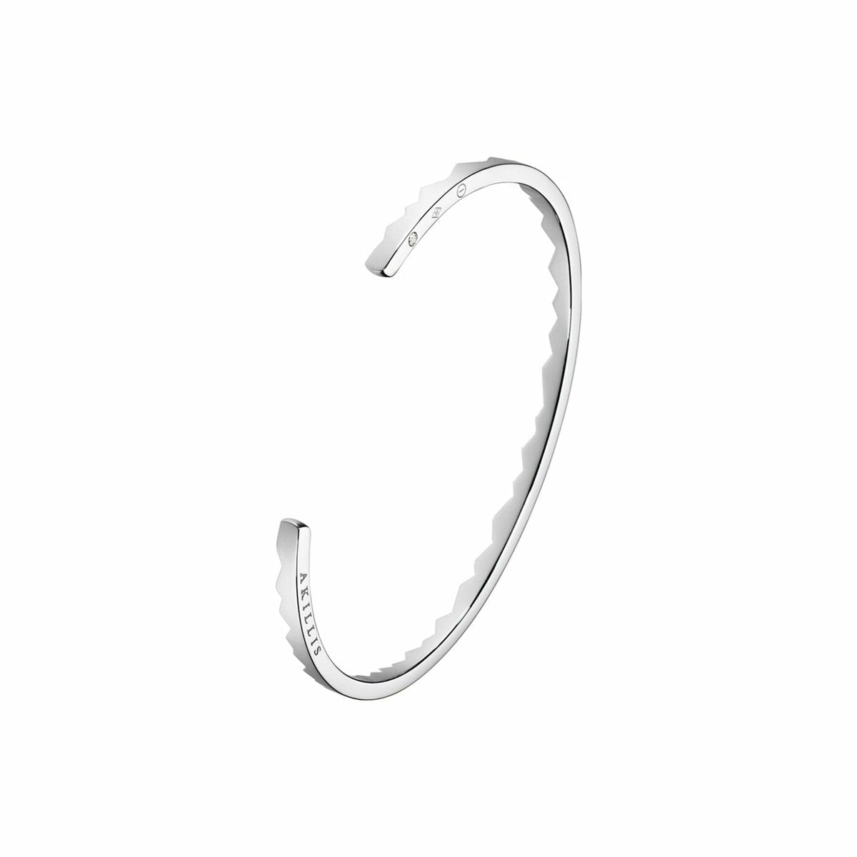 Bracelet Akillis jonc ouvert Capture Light en or blanc et diamant