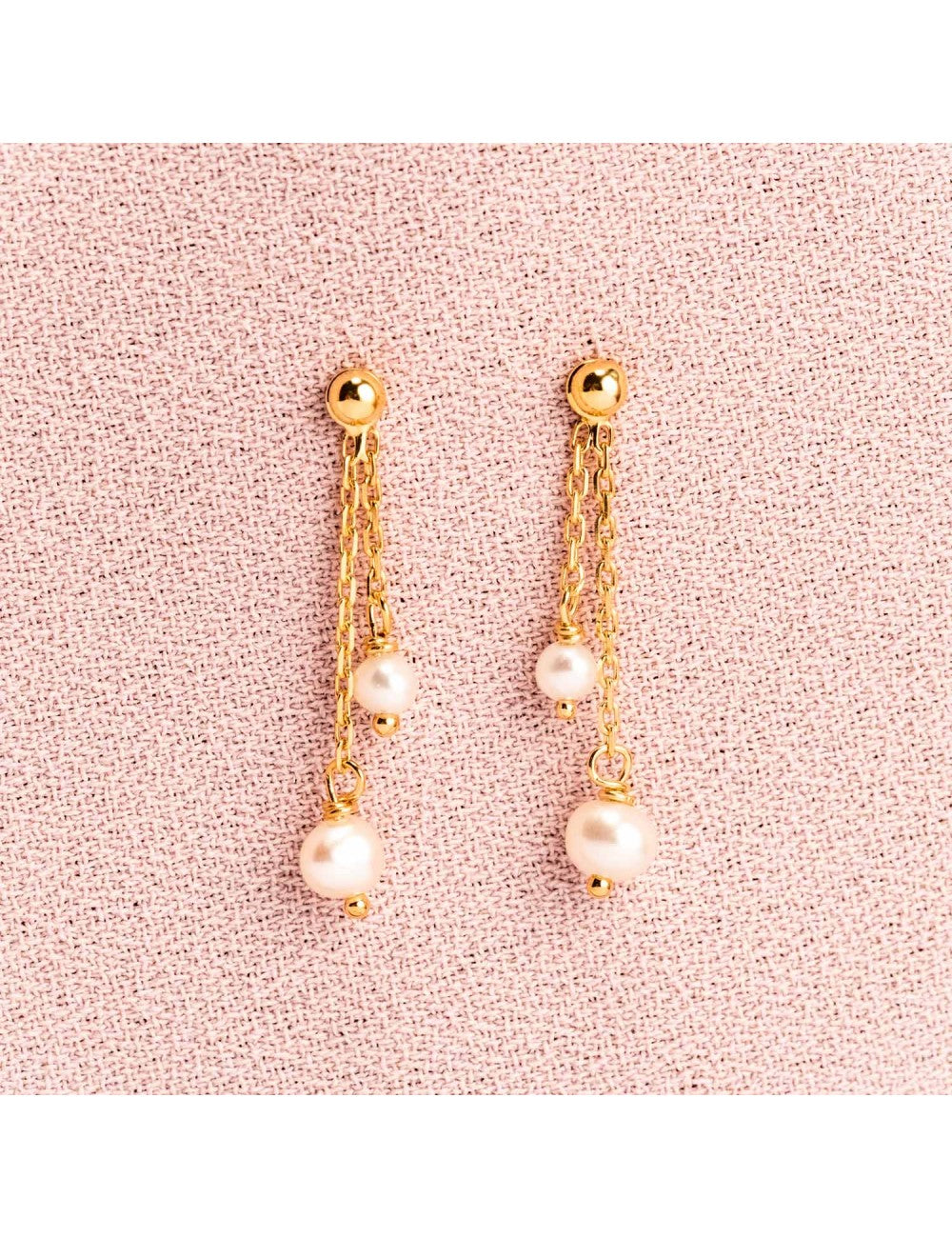 Boucles en or 9ct et perles d'eau douce 482-128