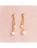Boucles en or 9ct et perles d'eau douce 482-128