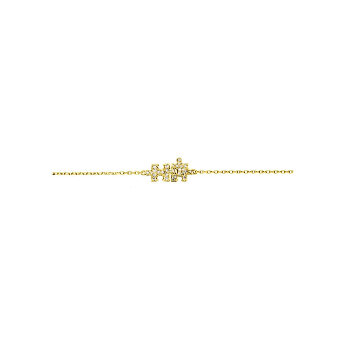 Bracelet Akillis Mini Puzzle en or jaune et diamants