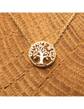 Collier en or 9ct arbre de vie et diamant 453-46