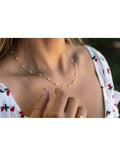 Collier neige 16 perles en or 9ct 453-47