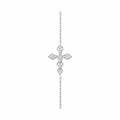 Bracelet Akillis chaîne croix Python en or blanc pavé de diamants