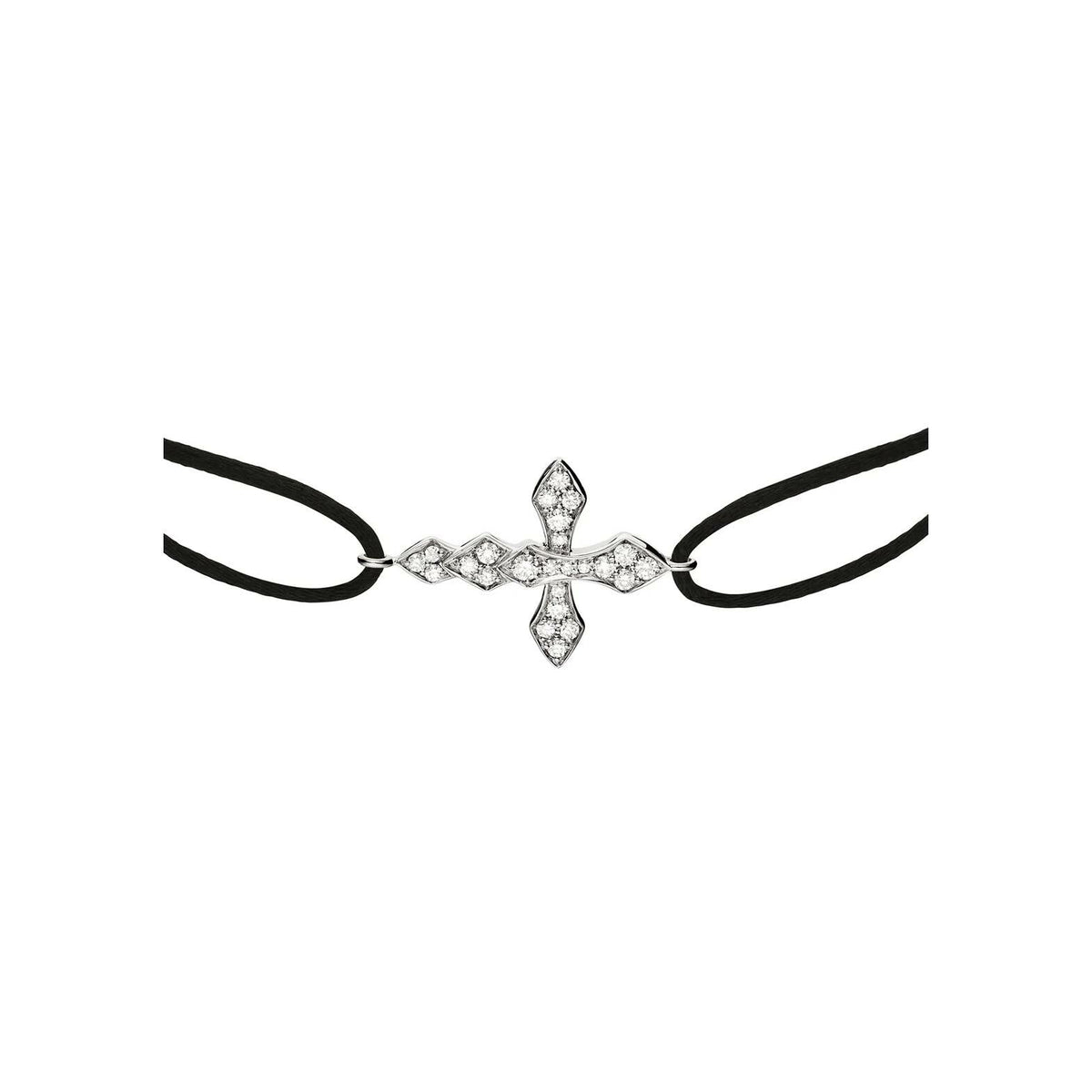 Bracelet Akillis Cordon Python en or blanc et diamants
