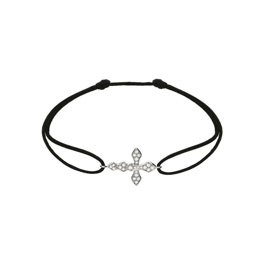 Bracelet Akillis Cordon Python en or blanc et diamants