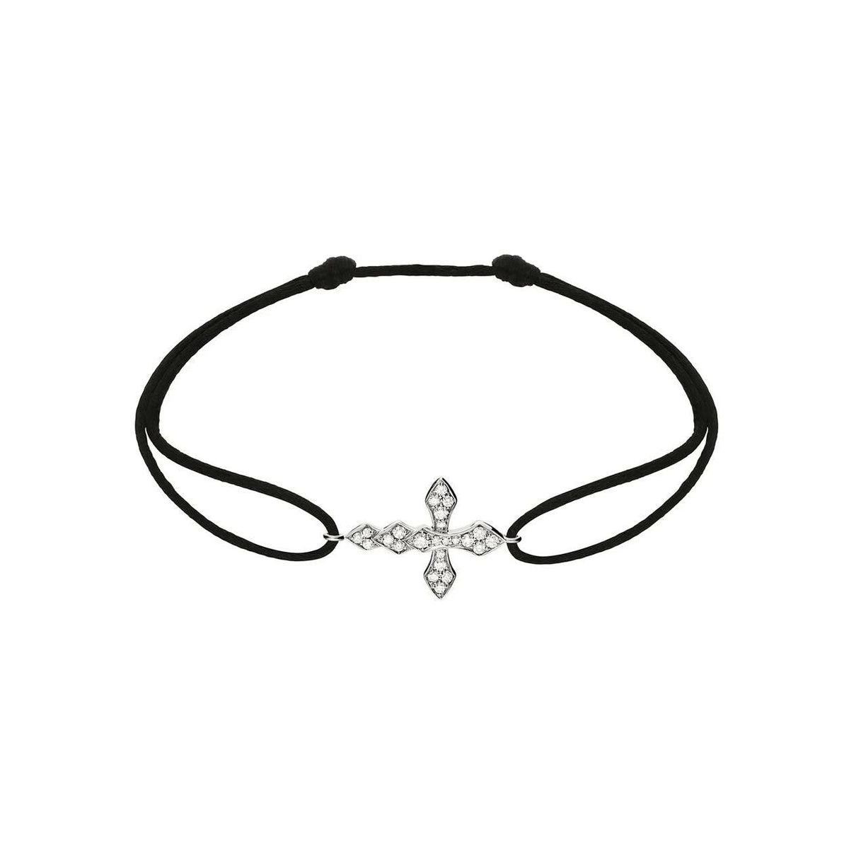 Bracelet Akillis Cordon Python en or blanc et diamants
