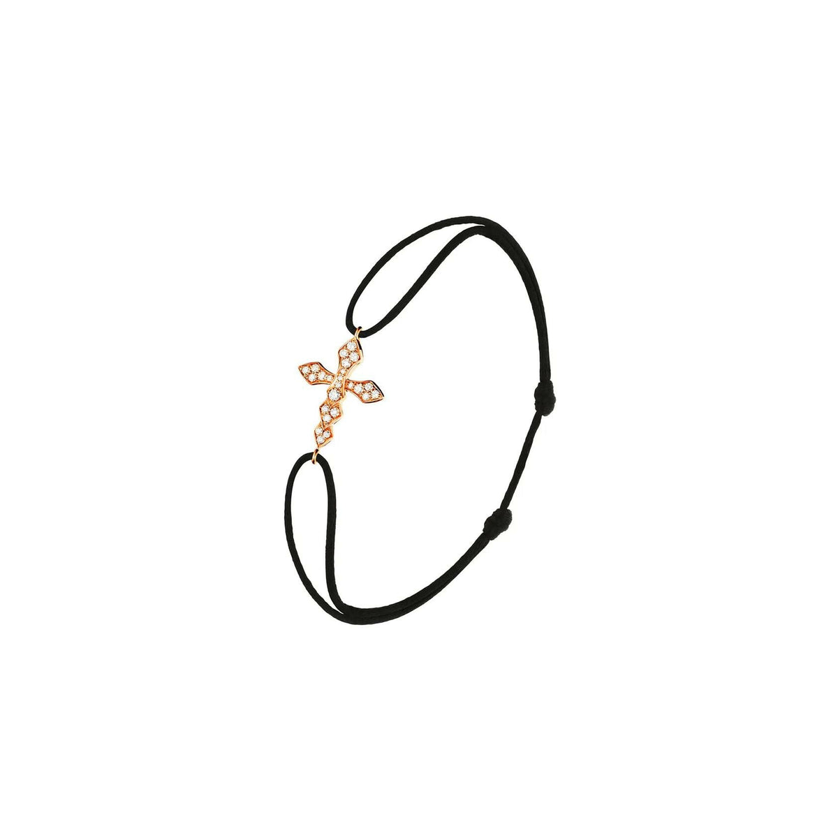 Bracelet Akillis Cordon Python en or rose et diamants