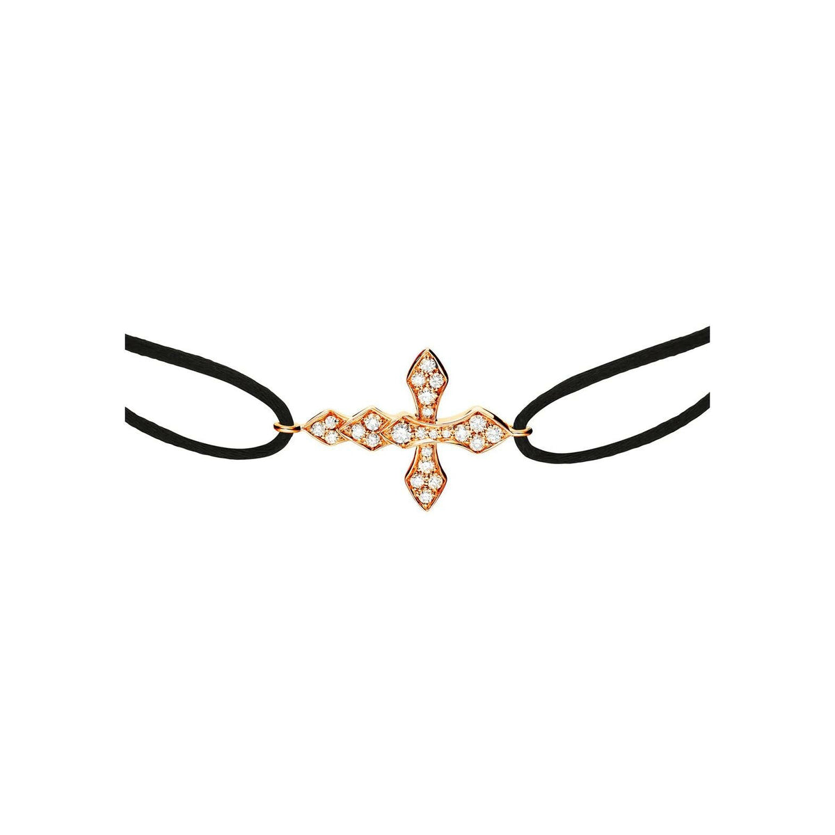Bracelet Akillis Cordon Python en or rose et diamants