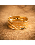 Bague froissée 7mm en or 9ct 410-5