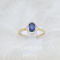 Bague en or jaune 18 ct Saphir et diamants 317-88