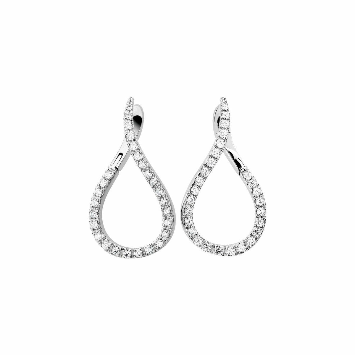 Boucles d'oreilles Bulles en or blanc et diamants