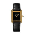 Montre Tank Louis Cartier Grand modèle, mouvement mécanique manuel, or jaune, cuir