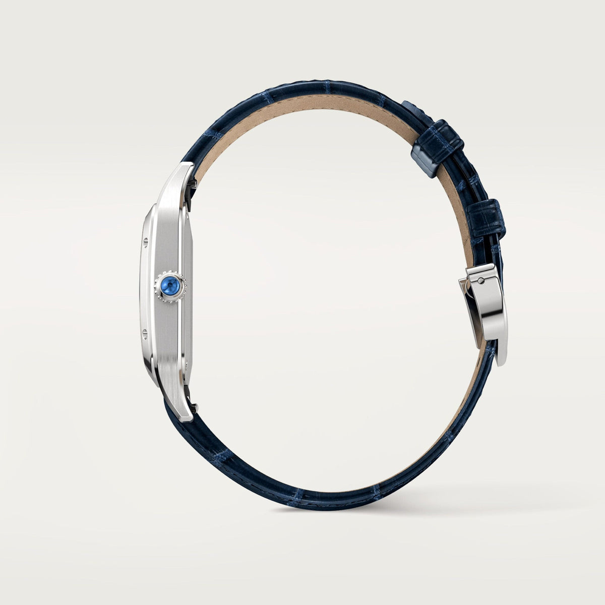 Montre Santos-Dumont Petit modèle, mouvement quartz, acier, cuir