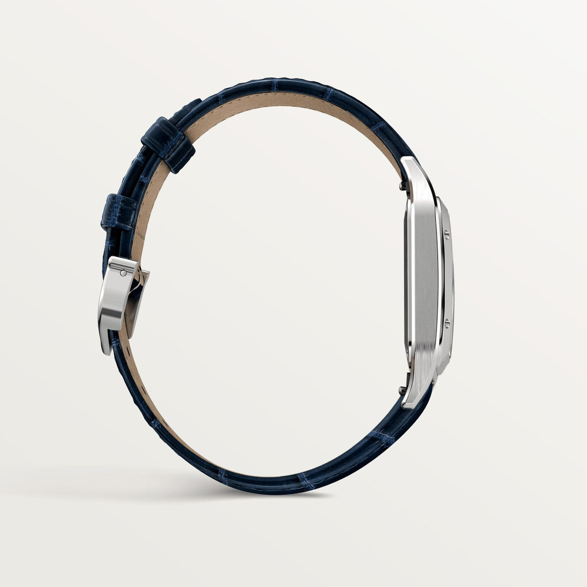 Montre Santos-Dumont Petit modèle, mouvement quartz, acier, cuir