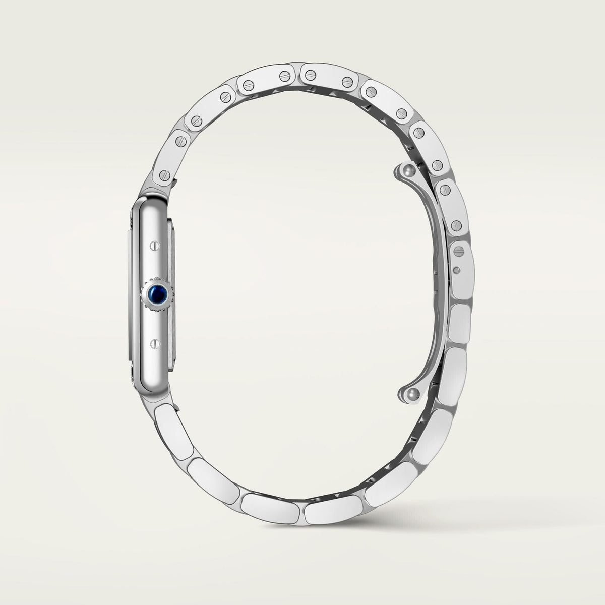 Montre Tank Must SolarBeat™ Petit modèle, mouvement photovoltaïque SolarBeat™, acier, bracelet en acier