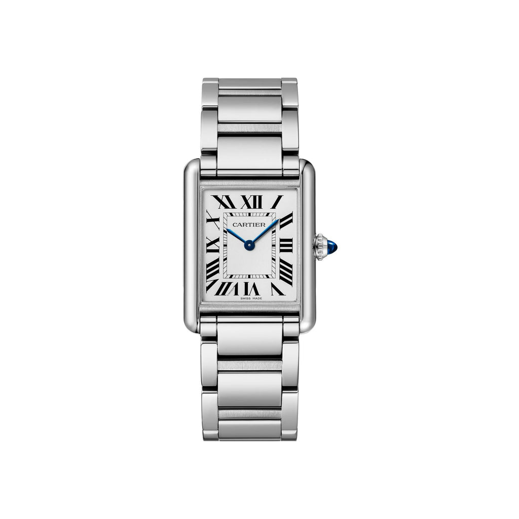 Montre Tank Must SolarBeat™ Grand modèle, mouvement photovoltaïque SolarBeat™, acier, bracelet en acier