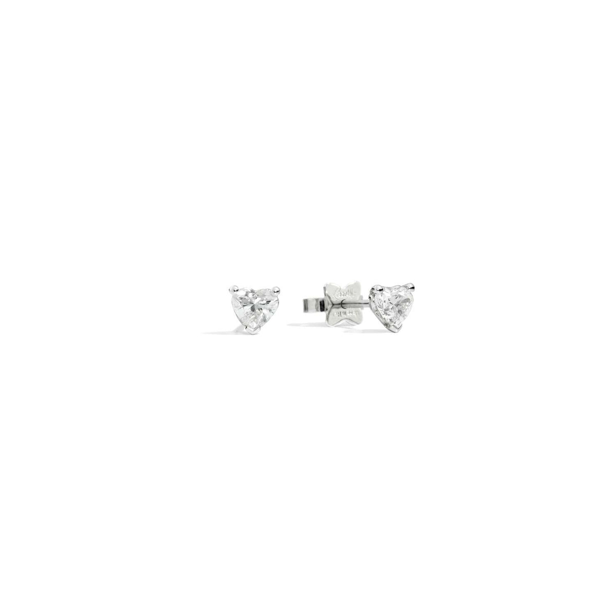 Boucles d'oreilles puces Recarlo Anniversary Love en or blanc et diamants