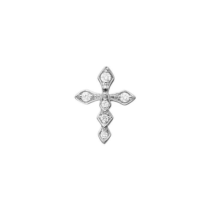 Mono boucle d'oreille Akillis Python en or blanc et diamants