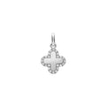 Médaille Arthus Bertrand Croix Trèfle en or blanc et diamants