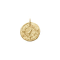 Médaille Arthus Bertrand La Boussole grand modèle en or jaune sablé, 23mm