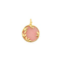 Médaille Arthus Bertrand Flora en or jaune poli et opale rose