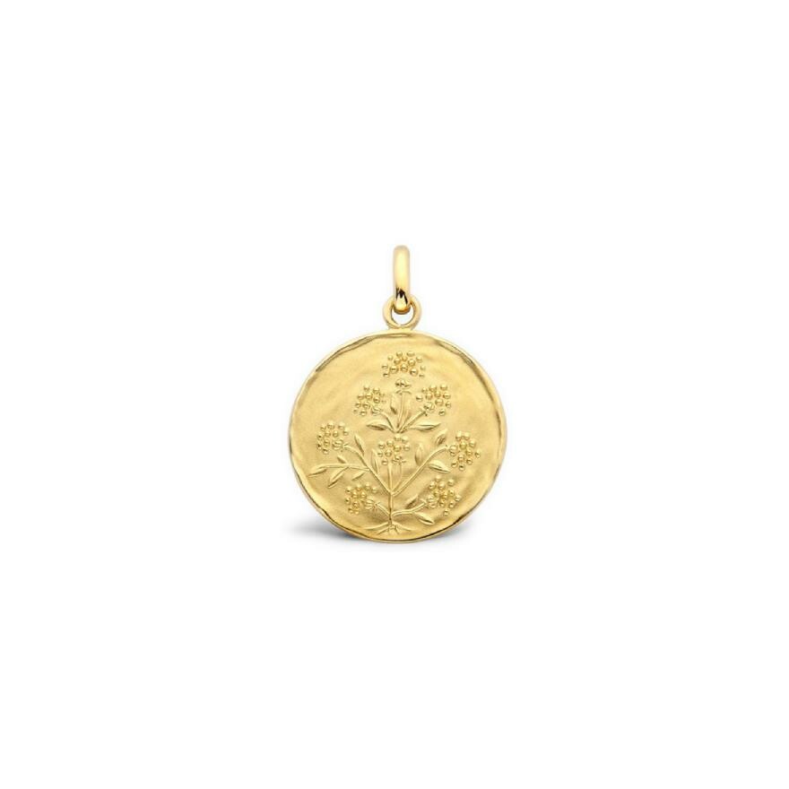 Médaille Arthus Bertrand Arbre de Vie Eden en  or jaune sablé, 18mm
