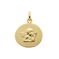 Médaille Arthus Bertrand Galet Ange de Raphaël 16 mm or jaune poli